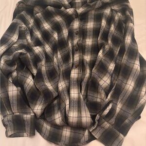Women Plaid Button-Up Shirt